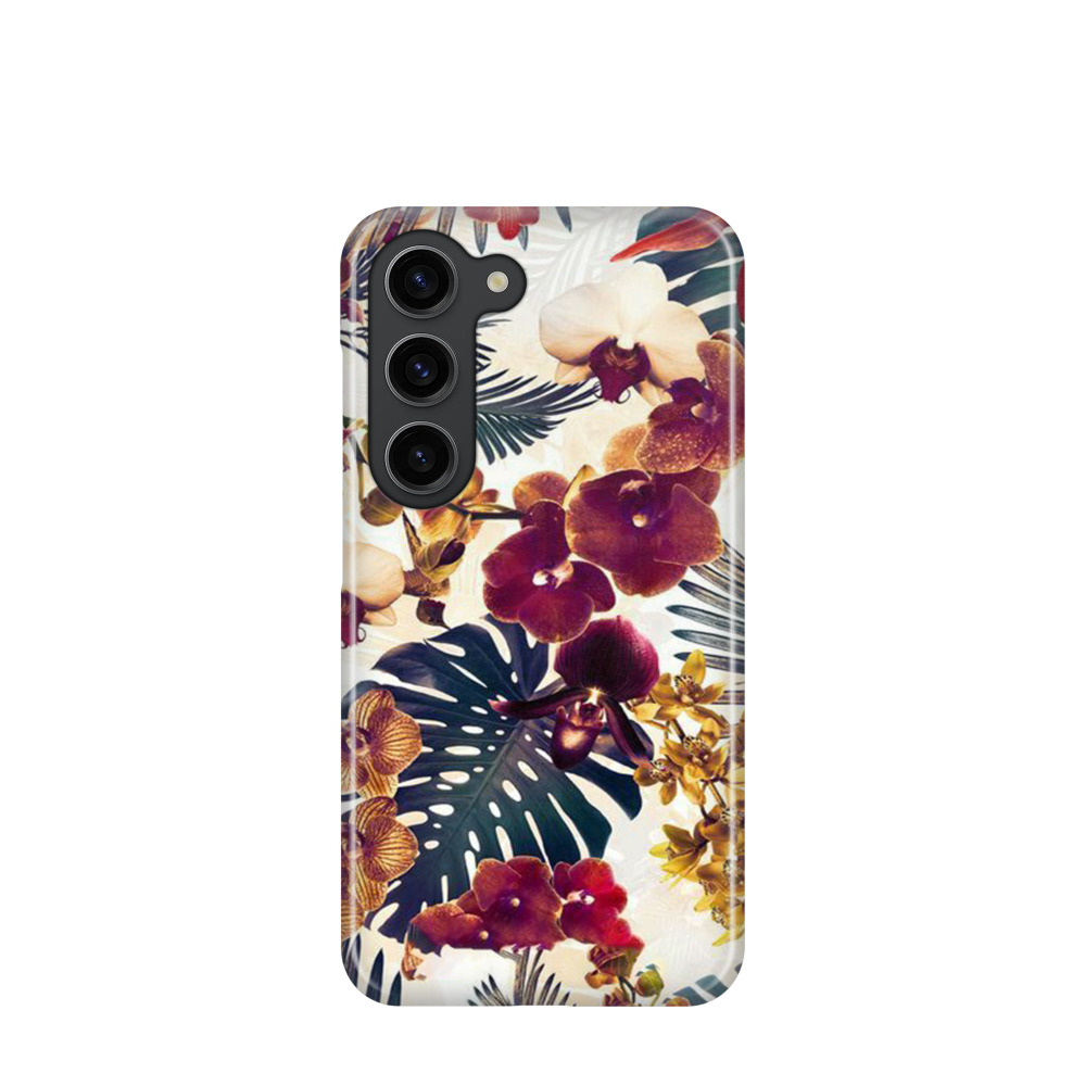 Samsung Galaxy S23 5G Kunststoff Hülle Exotische Oase - Rot