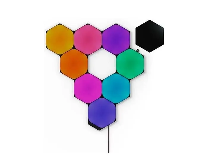 Nanoleaf Shapes Starter Kit - Lyspanelsæt - LED - hexagon - sort