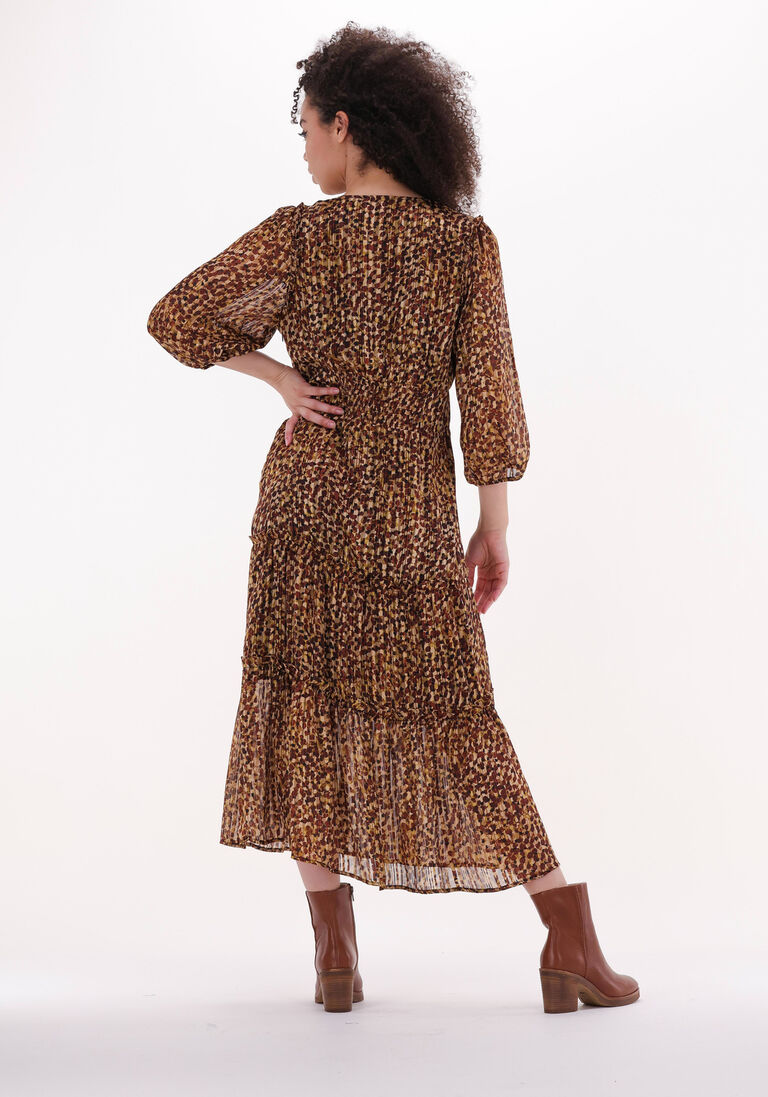SECOND FEMALE bruine second female maxi jurk nutmeg dress