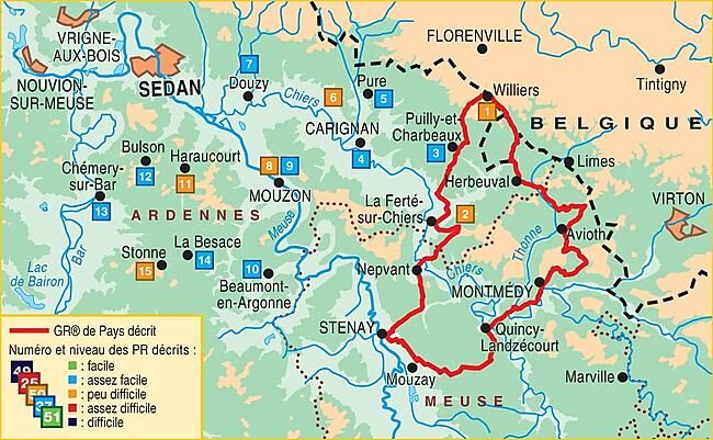 FFRP - P081 DES ARDENNES A LA MEUSE A PIED FFRP
