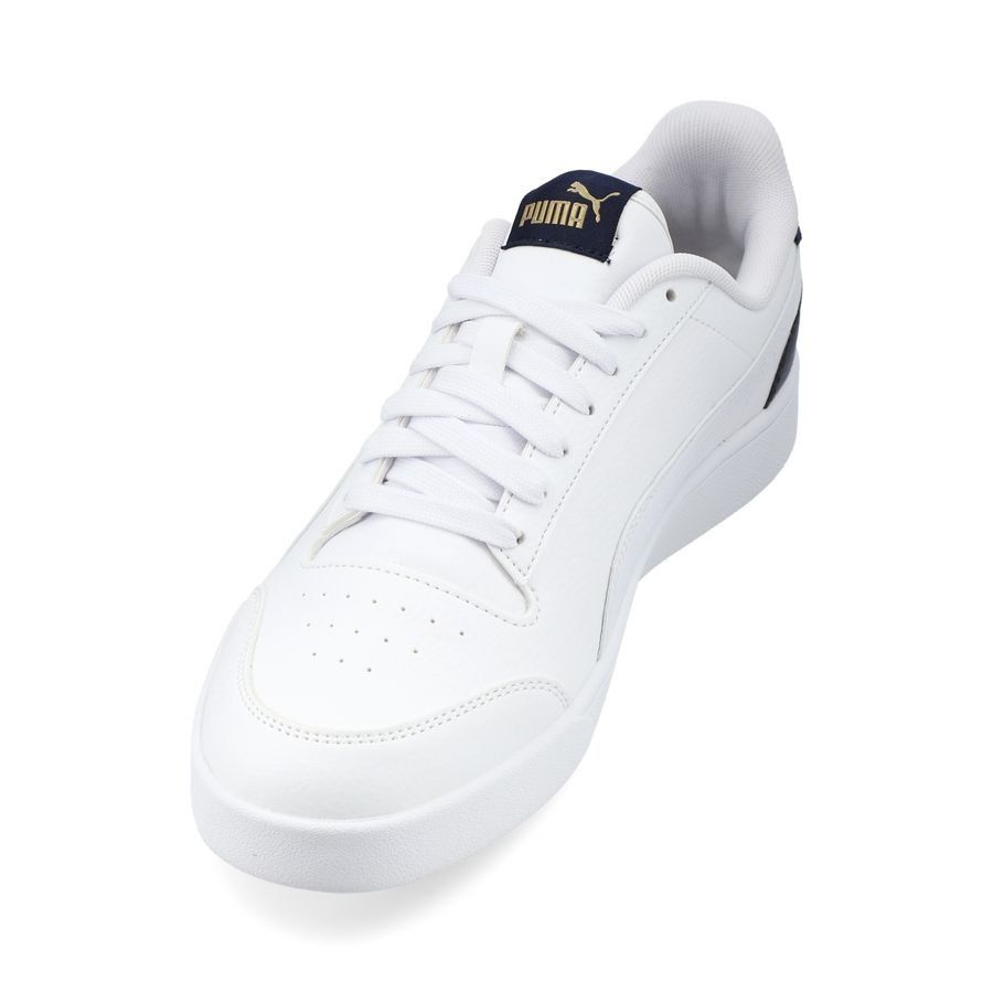PUMA Chaussures Shuffle - Blanc/Bleu Marine/Doré