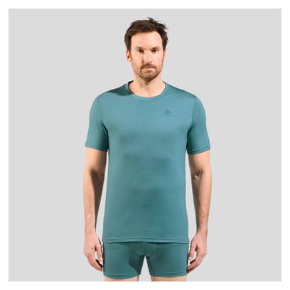 T-shirt Technique Odo Merinos 160 Natural Bleu