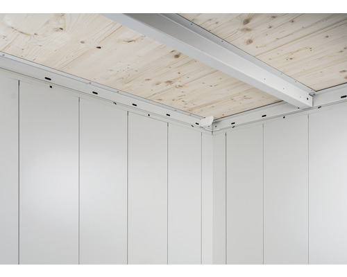 Biohort Neo 2B tuinhuis met dubbele deuren, 236 x 236 cm, donkergrijs metallic