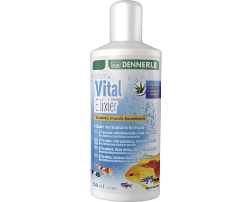 Vital Elixir DENNERLE Vitaminen, vitale stoffen, sporenelementen voor zoetwateraquaria 250 ml