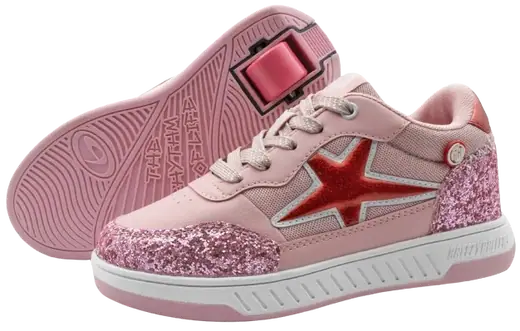 Breezy Pink Star Glitter Rullesko | SkatePro