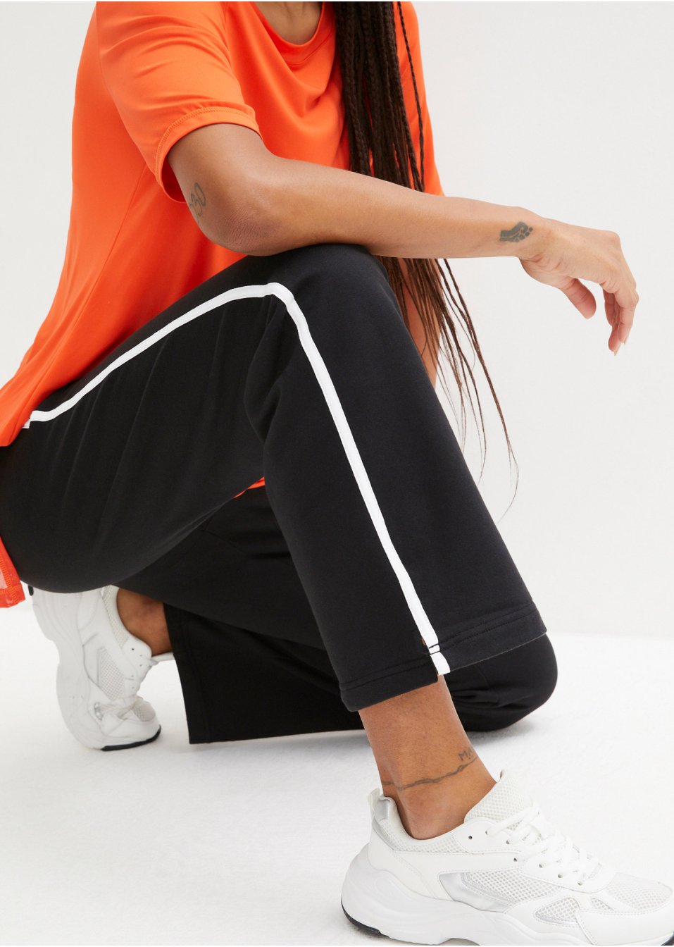 Pantalon de jogging en coton, coupe droite