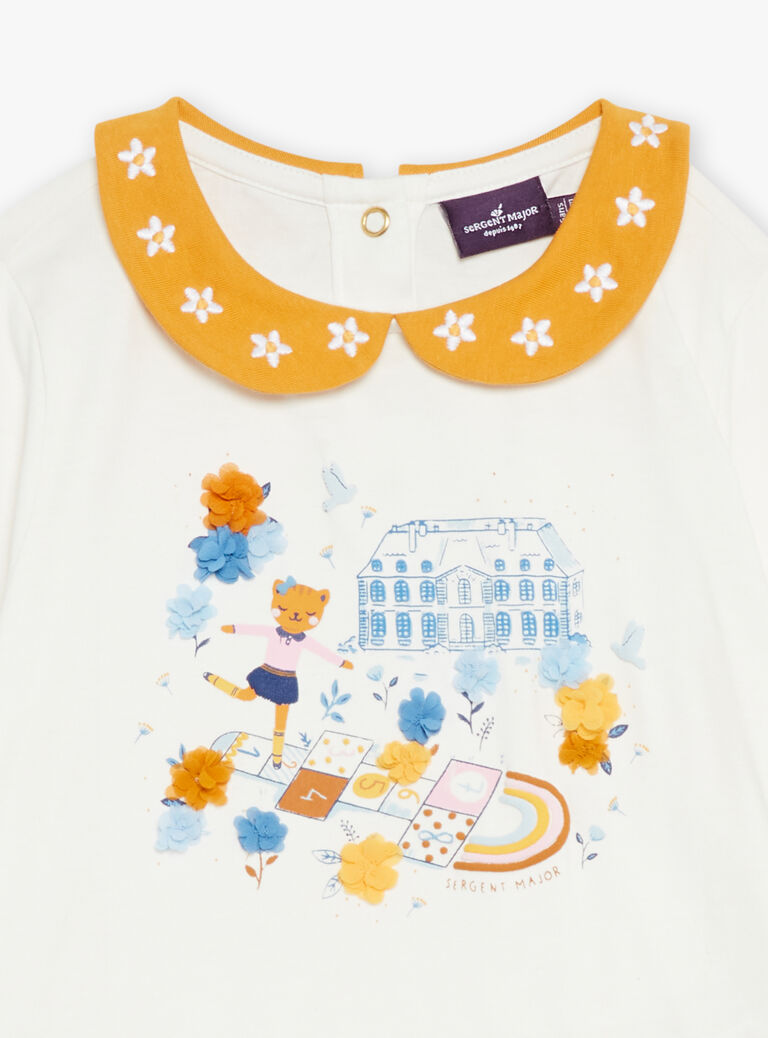 T-shirt écru en jersey