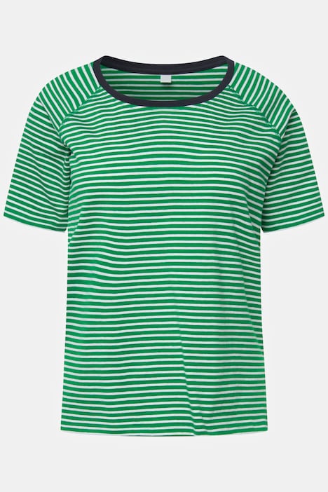 T-Shirt, Ringel, Rundhals, Raglan-Halbarm