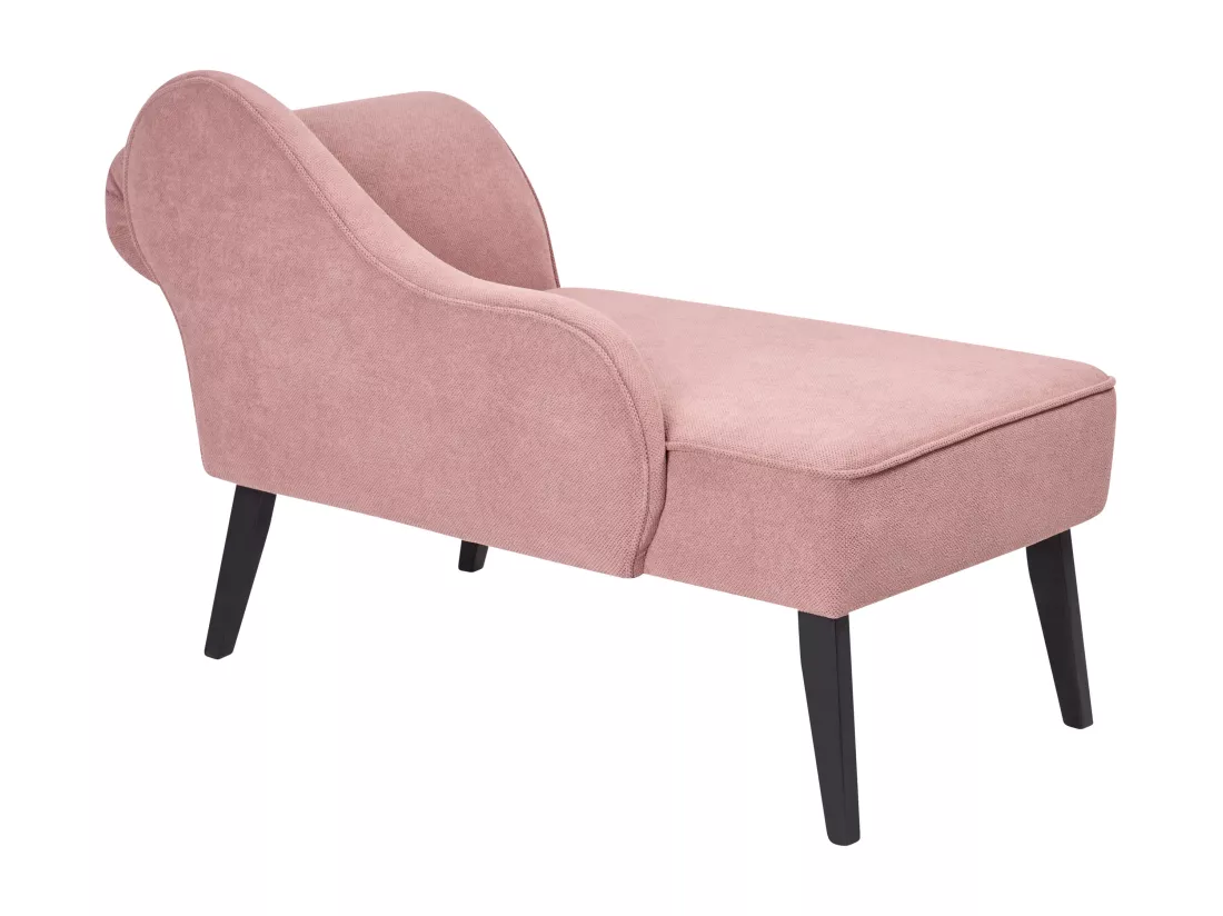 Divan côté droit en tissu rose BIARRITZ