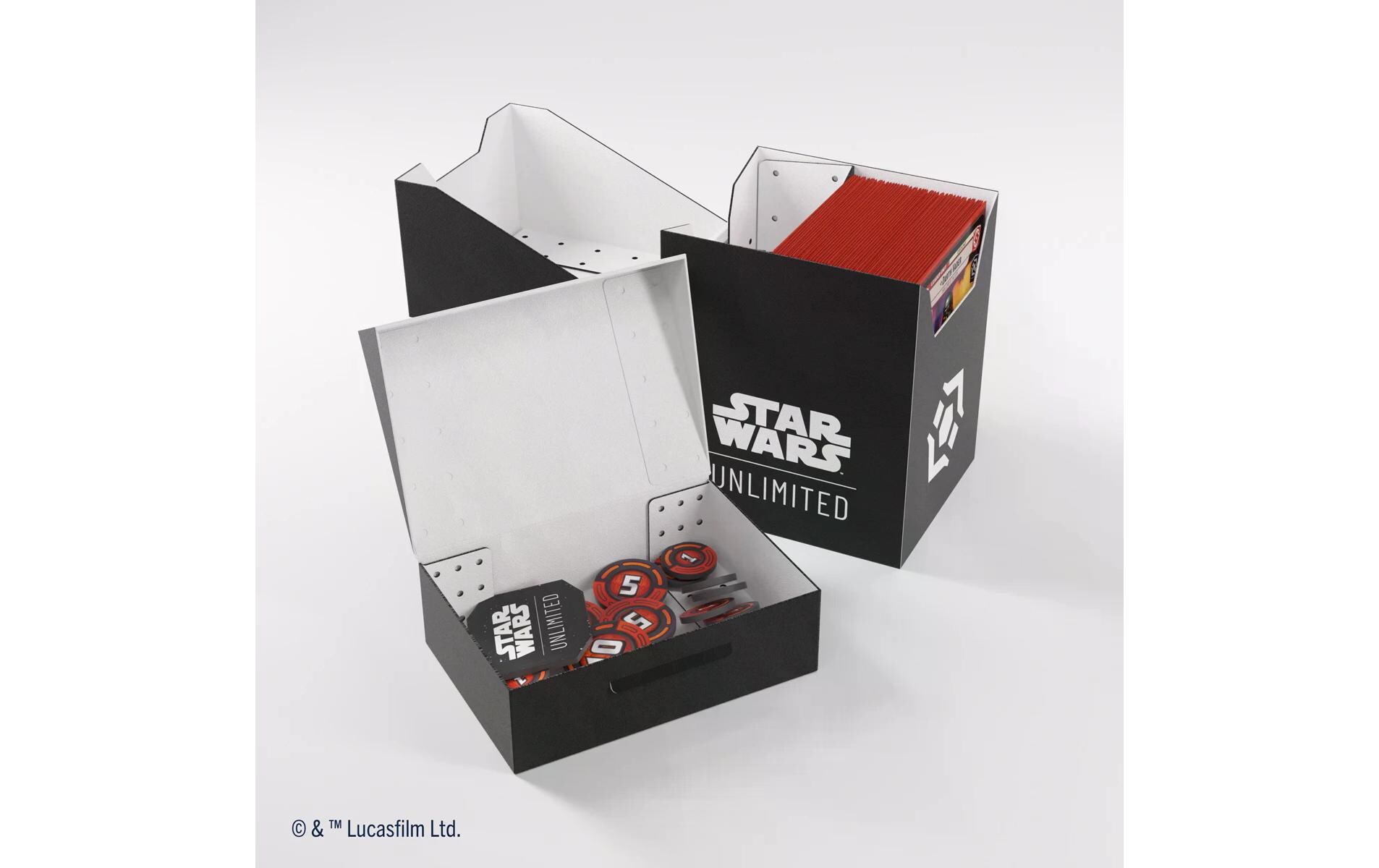 Kartenbox Star Wars: Unlimited Soft Crate schwarz / weissOffiziell lizenzierte Deckbox