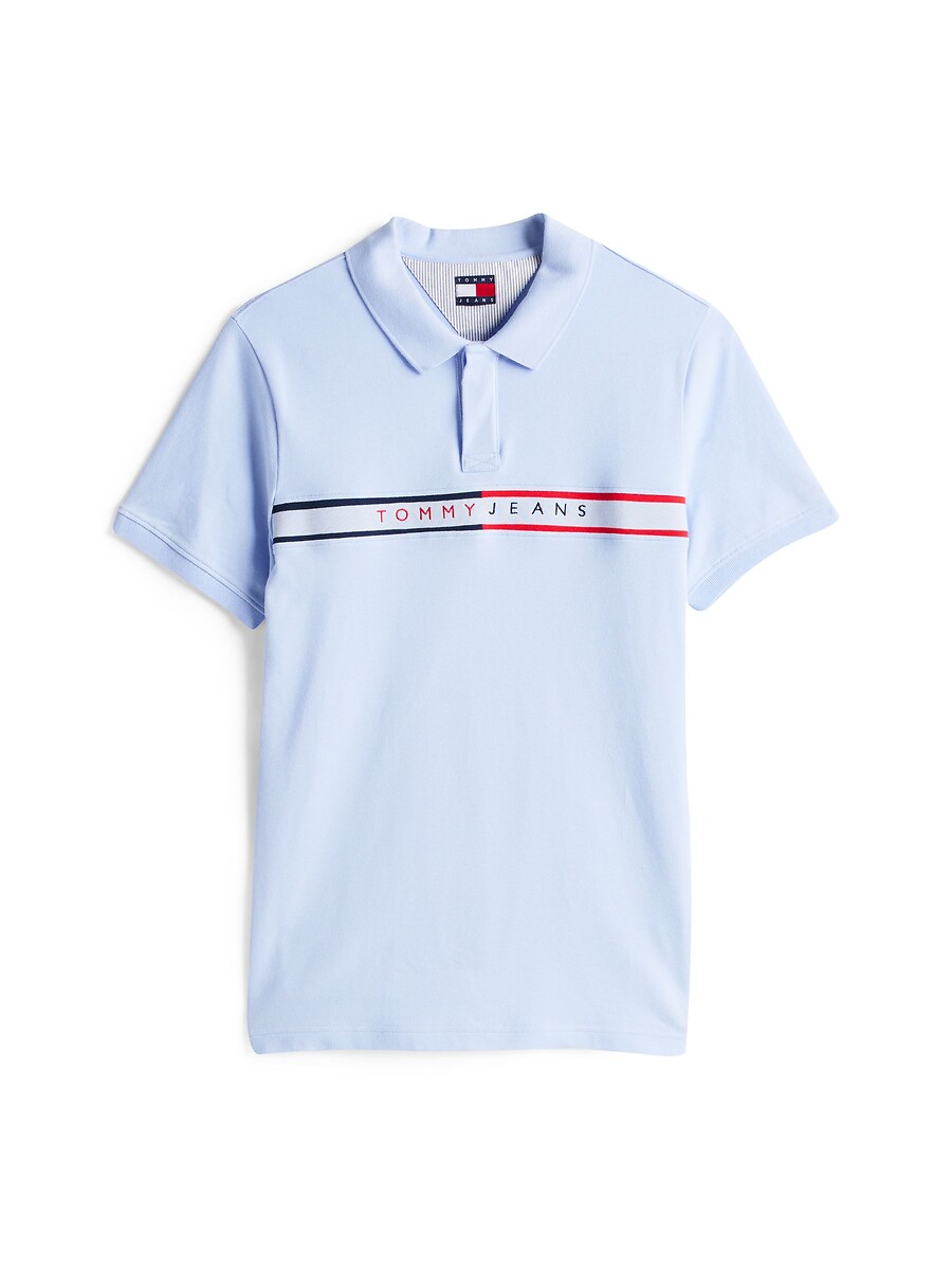 TOMMY JEANS<br>Polo slim-fit com listras coloridas
