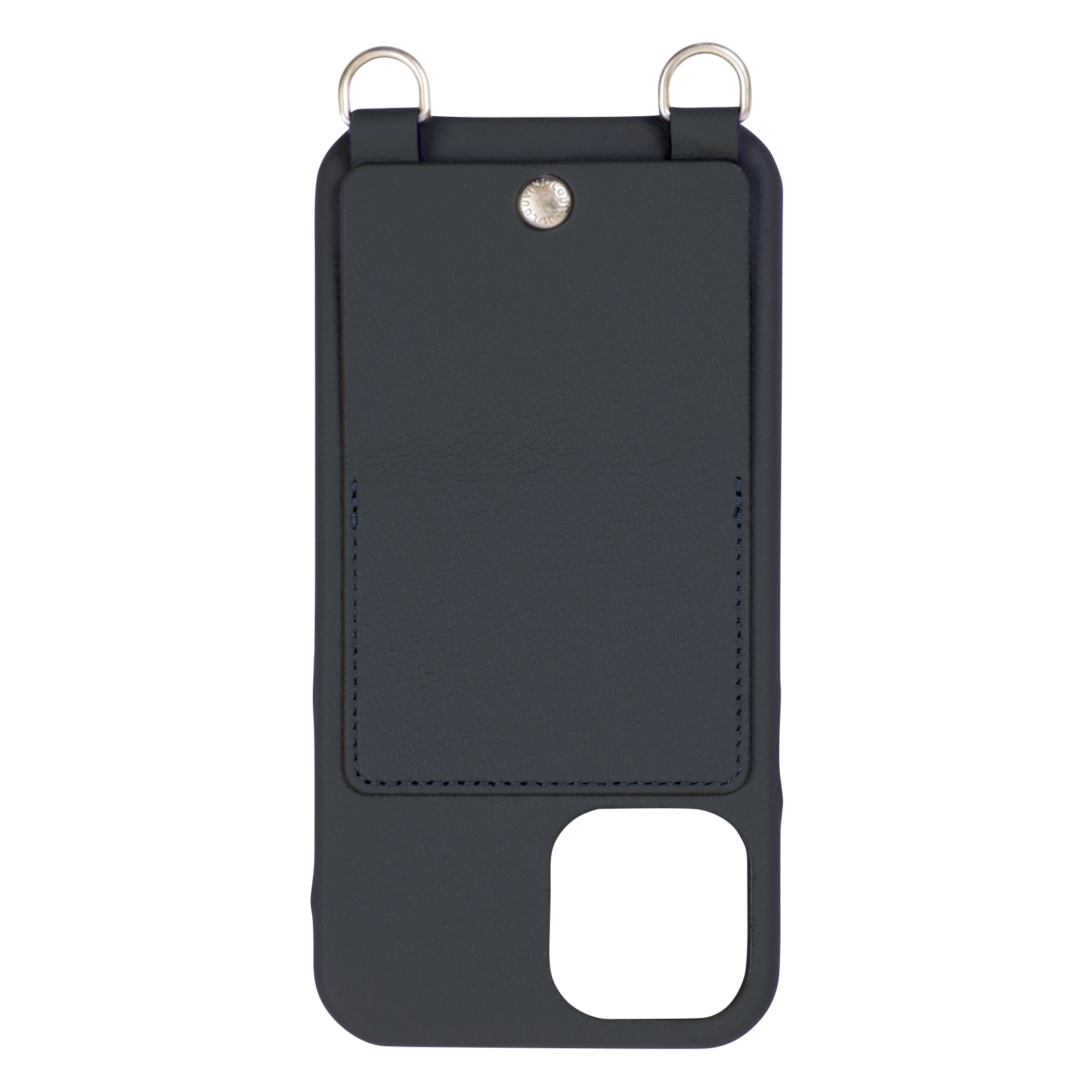 LOU - Etui pour iPhone avec pochette en cuir| Noir