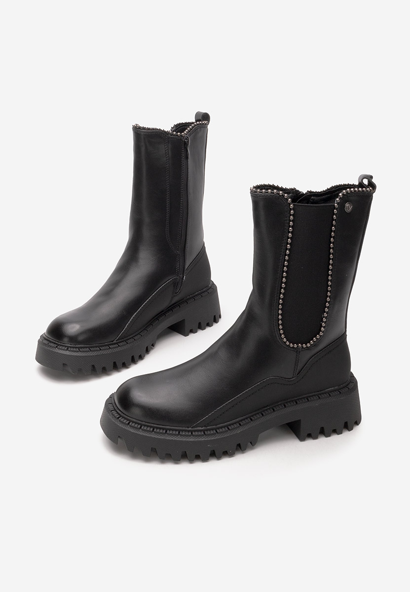 Bottines hautes femme noires Pertosa