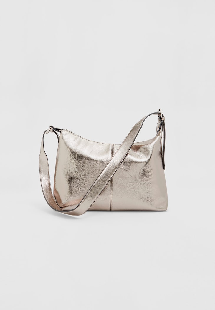 Bolsa transversal grande metálica