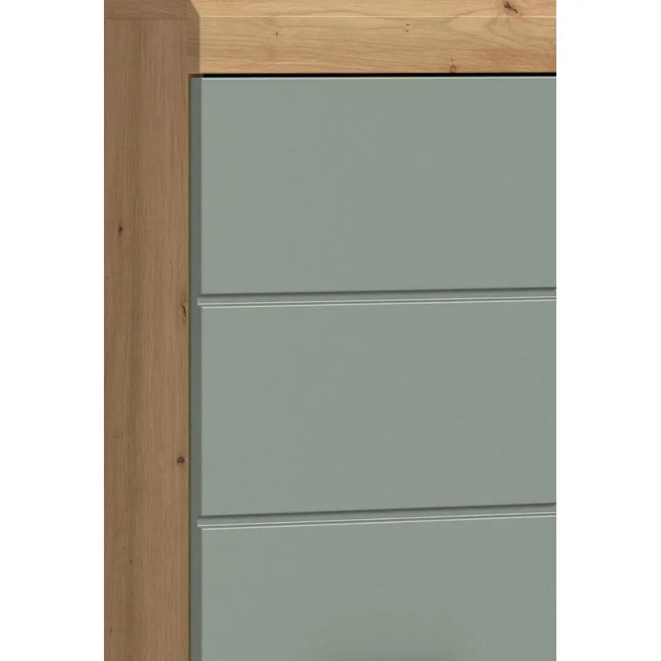 Hioshop Scout badkamerkast 1 deur- 1 lade salvie decor- eiken decor