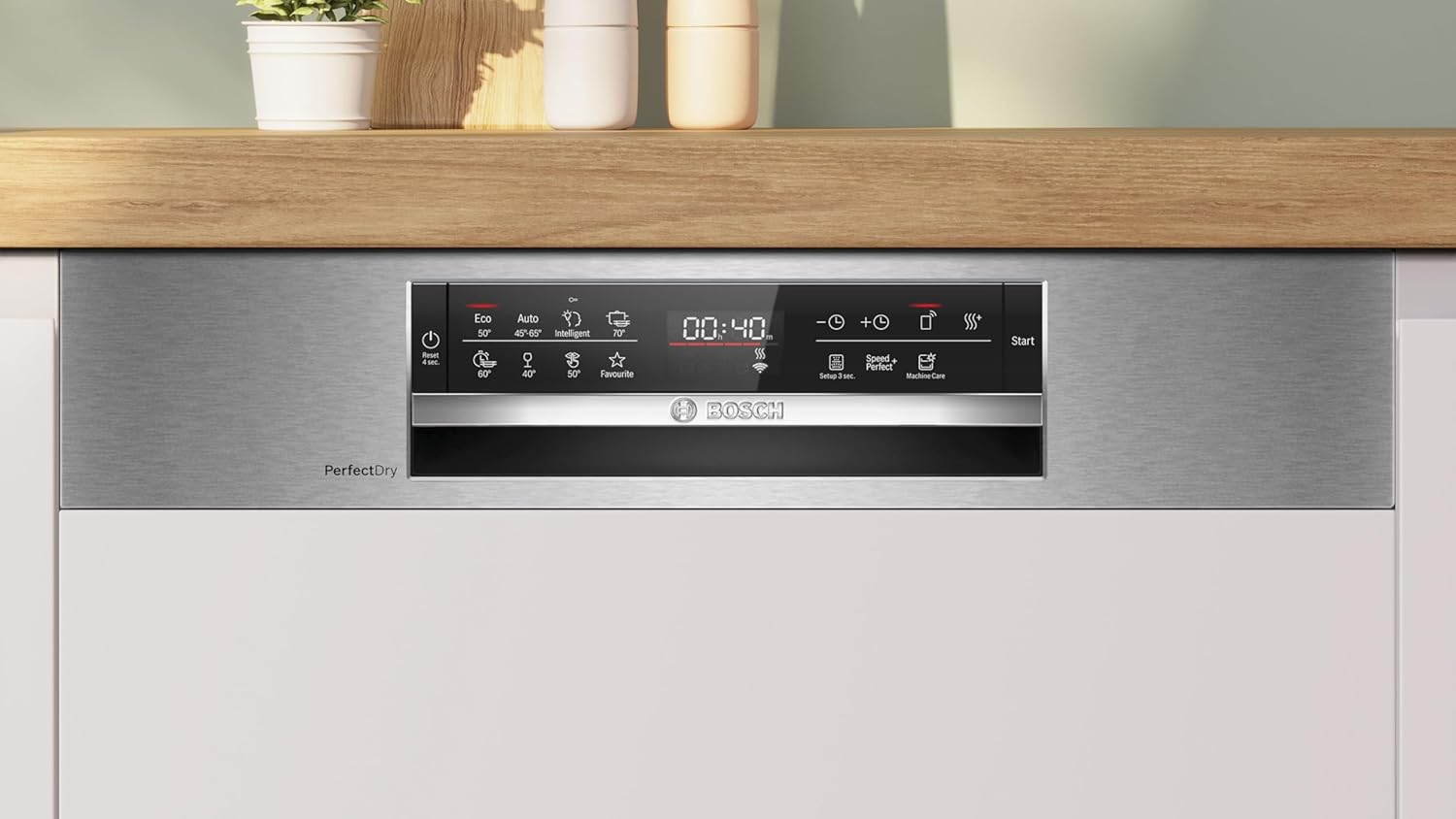 Bosch SMI6ZCS16E, Stiftung Warentest GUT (2,2)*, Serie 6, teilintegrierter Geschirrspüler 60 cm, mit Besteckschublade, Intelligent Programm, Max Flex Körbe, Vario Schublade, Rackmatik, Home Connect