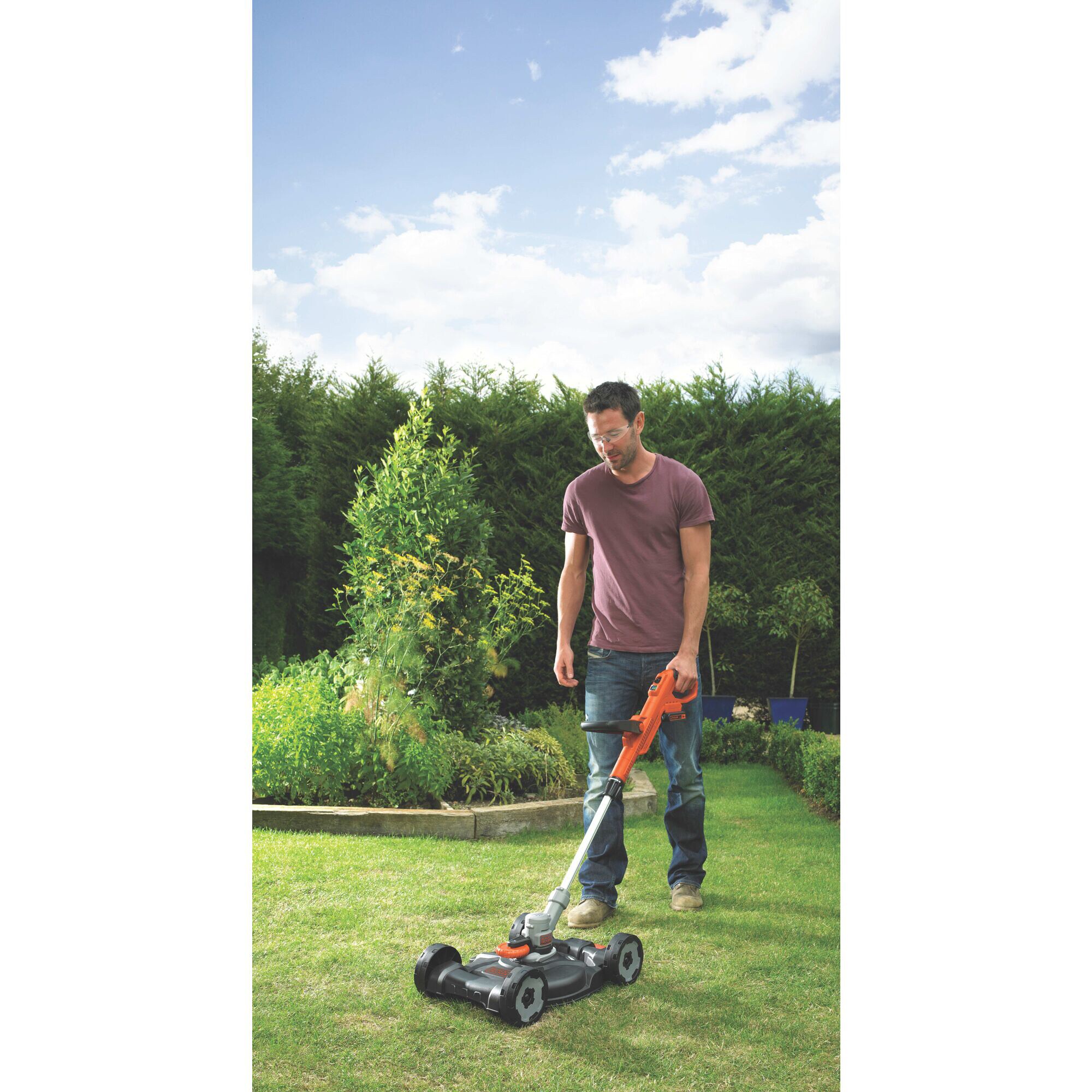BLACK+DECKER Rasentrimmer 3-in-1 Rasentrimmer STC1820CM, 18Volt