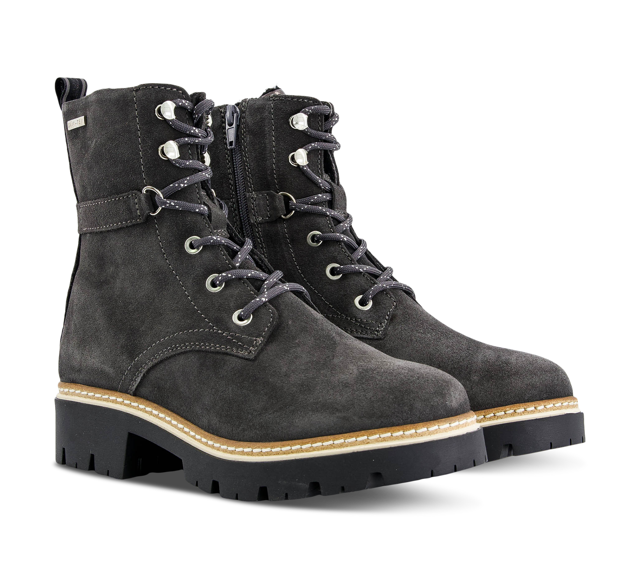 Tamaris Schnürstiefel grau