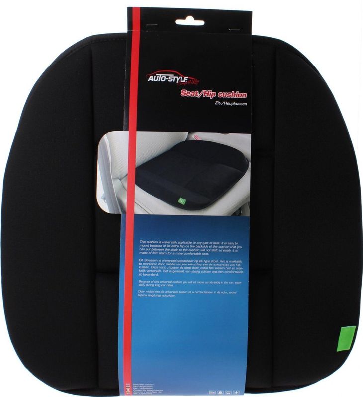 Autostyle - Comfortline - Zitkussen - Zwart - Stevig Schuim