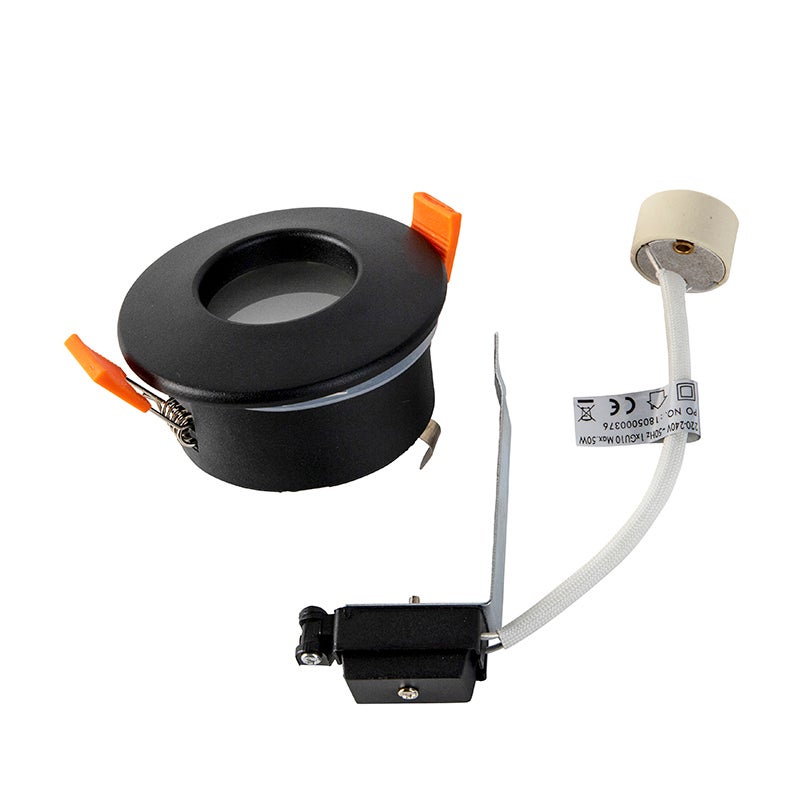 Moderne inbouwspot, zwart, IP44 - Gap