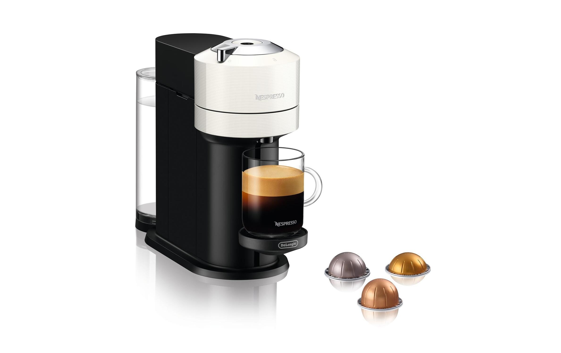 Kaffeemaschine Nespresso Vertuo Next ENV120.W Weiss<br>Kapselmaschine der Vertuo Line für fünf verschiedene Tassengrössen