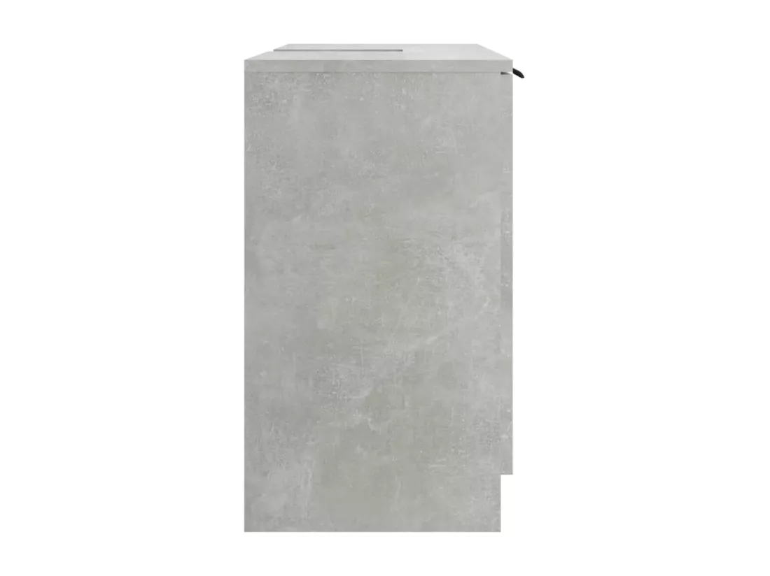 Armoire de bain Gris béton 64,5x33,5x59 cm Bois d'ingénierie
