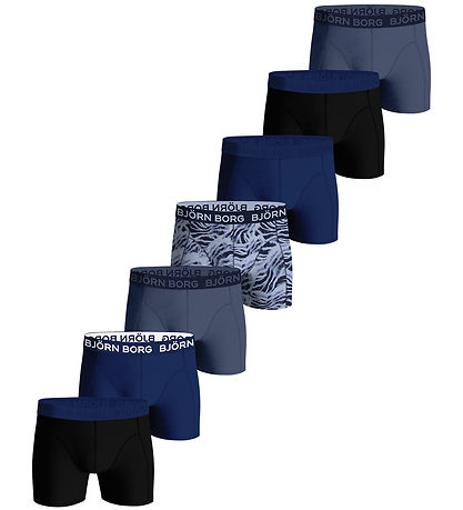 Bj?rn Borg Boxershorts - 7-pak - Sort/Bl?/Print