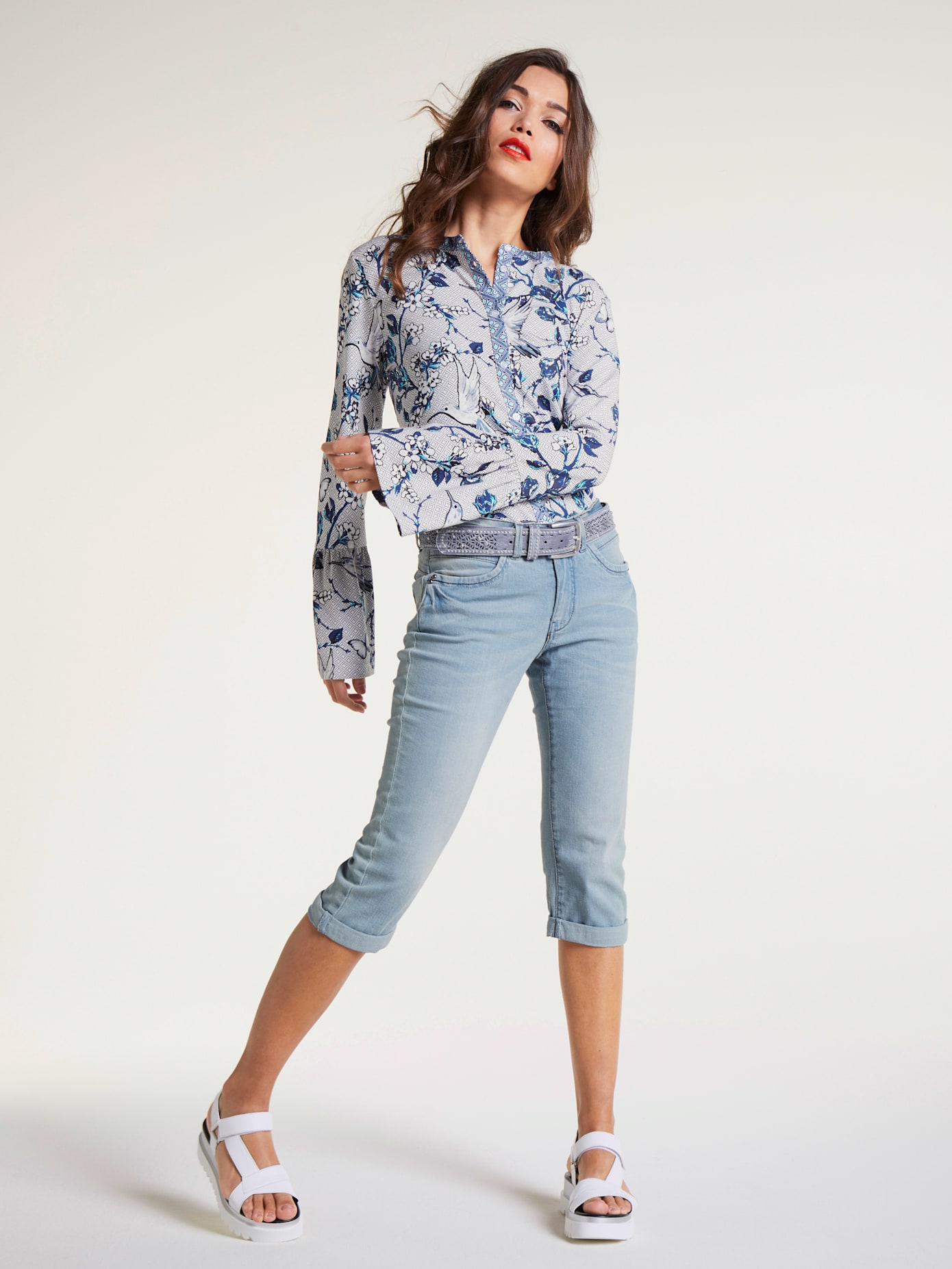 Pantalon effet ventre plat coupe skinny