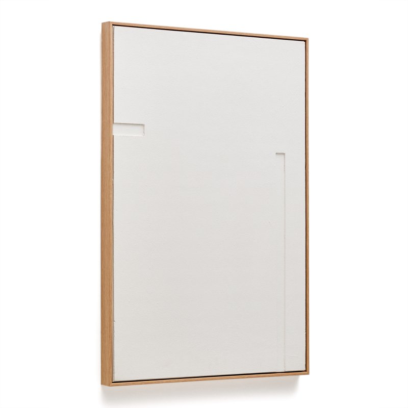 Tableau Sefri avec formes géométriques droites blanc 60 x 90 cm