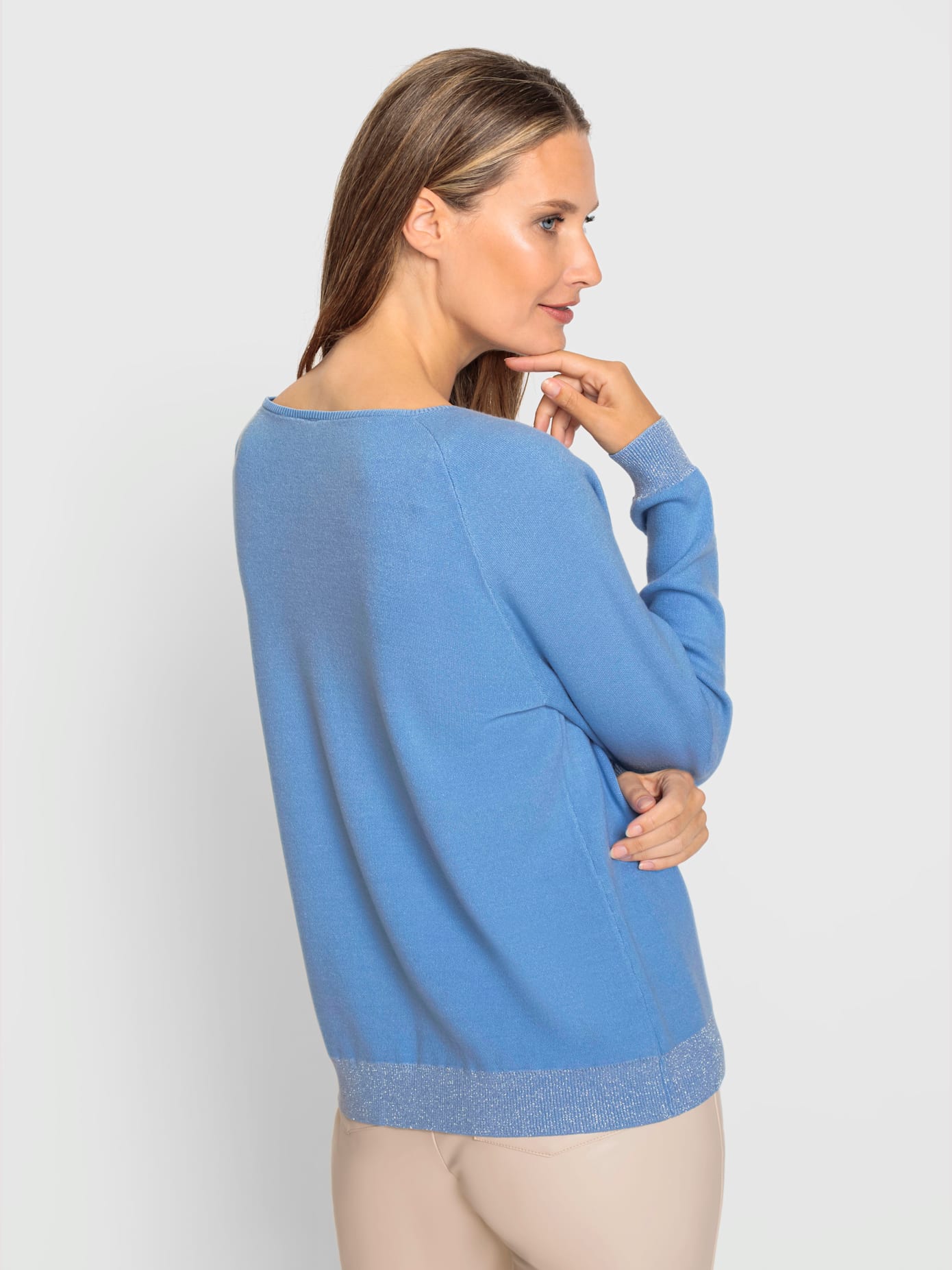 Pull fil fantaisie brillant
