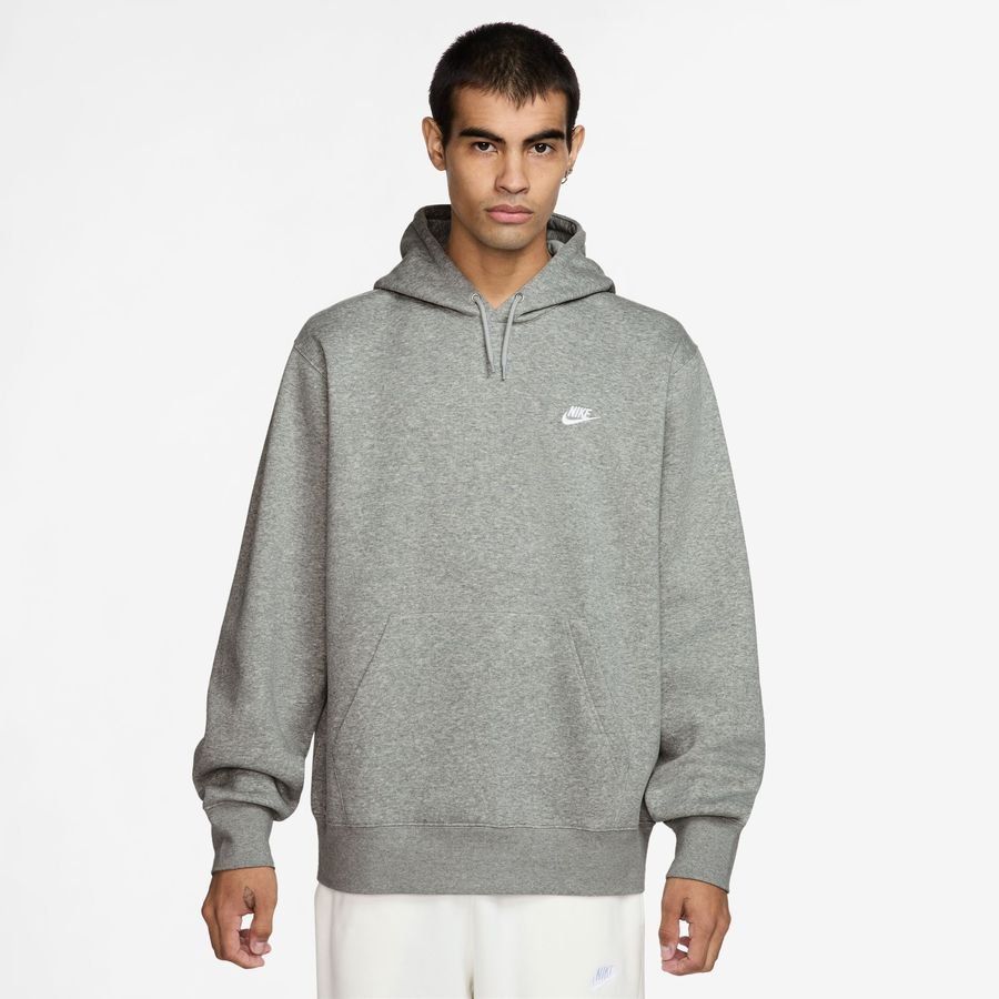 Nike Sweat à Capuche Club - Gris/Gris/Blanc