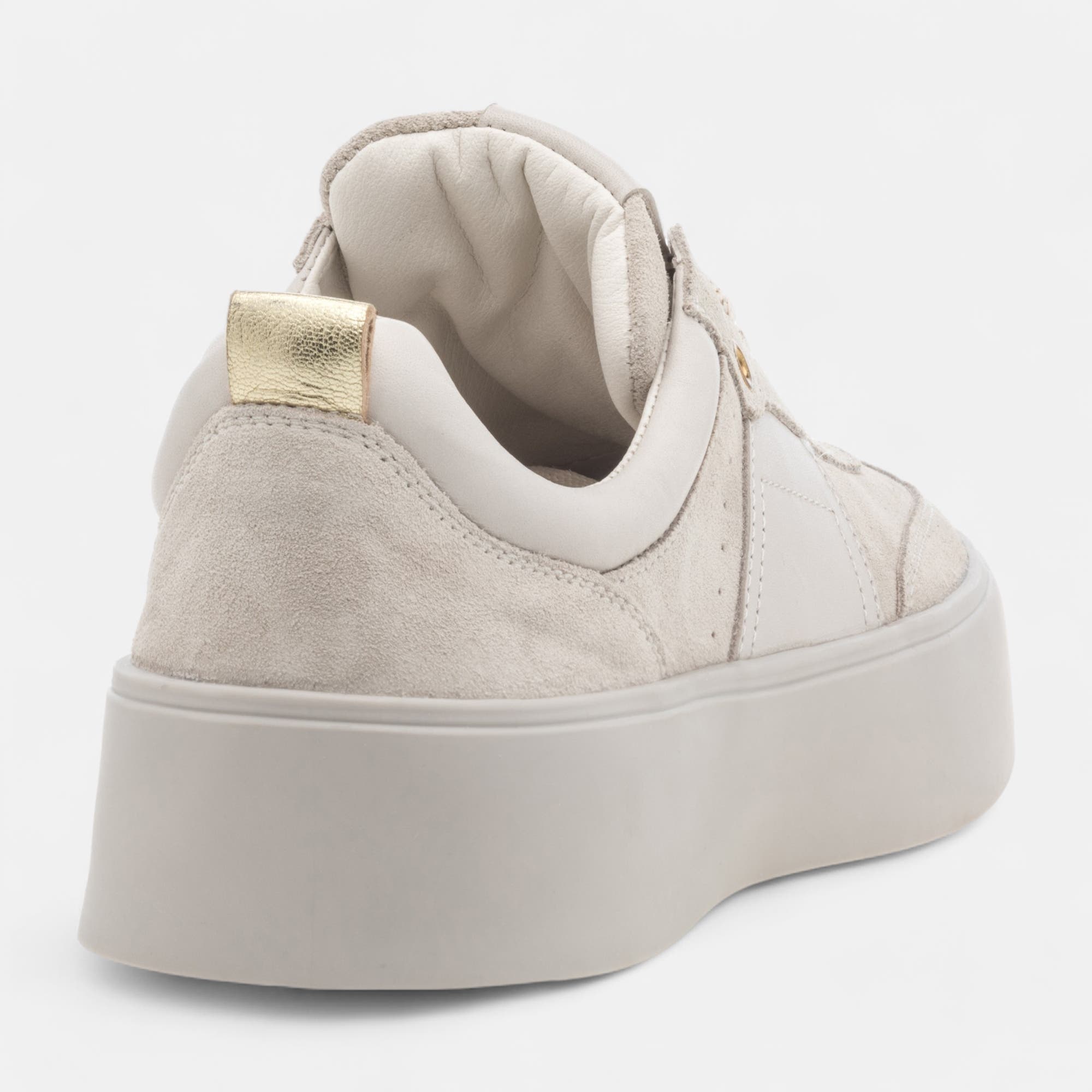 Baskets basses Femme en cuir beige