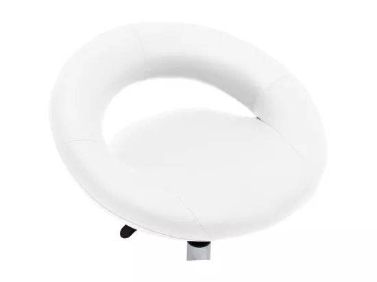 Prolenta Premium - Chaise de travail roulante Blanc Similicuir