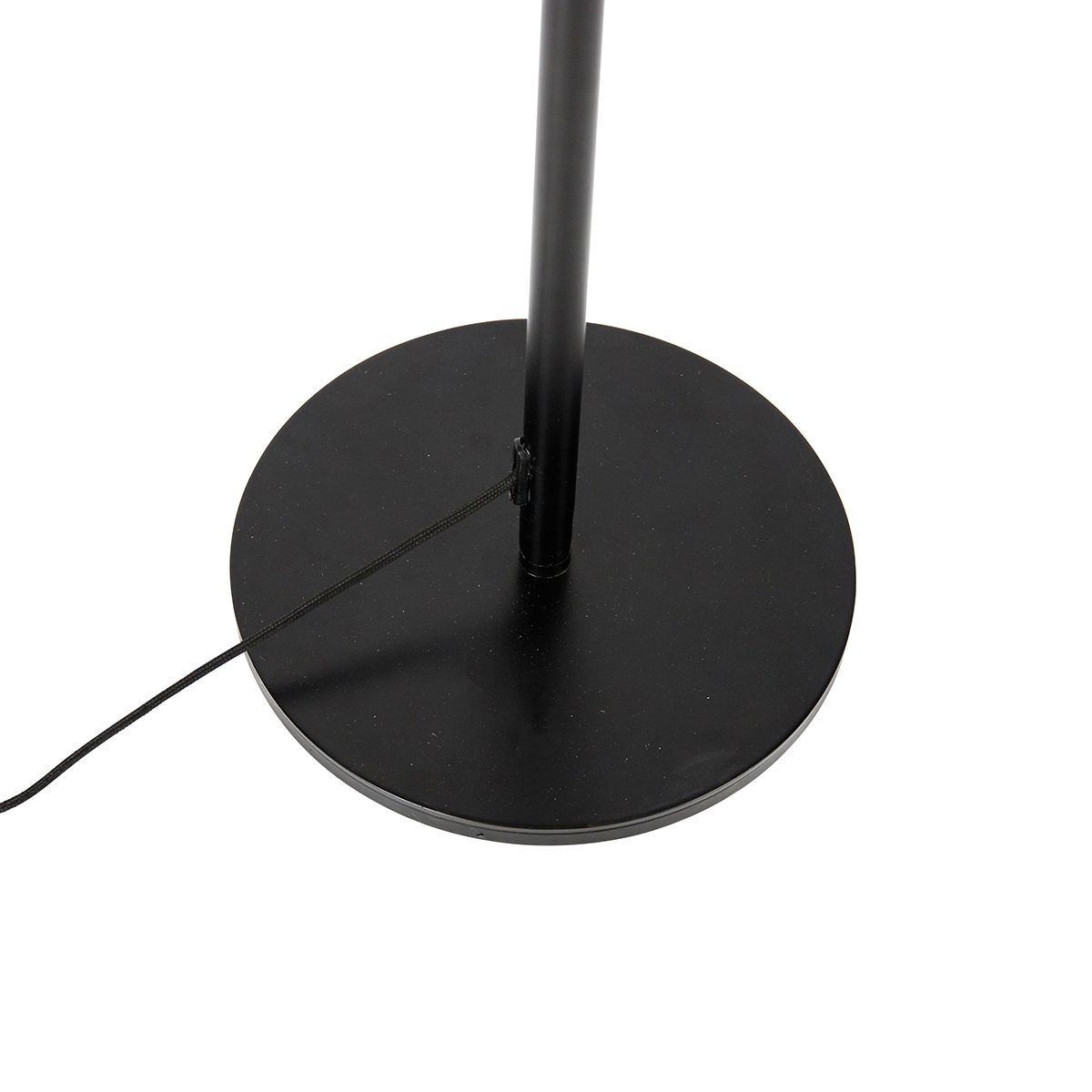 Industriële vloerlamp zwart met messing 2-lichts - Haicha