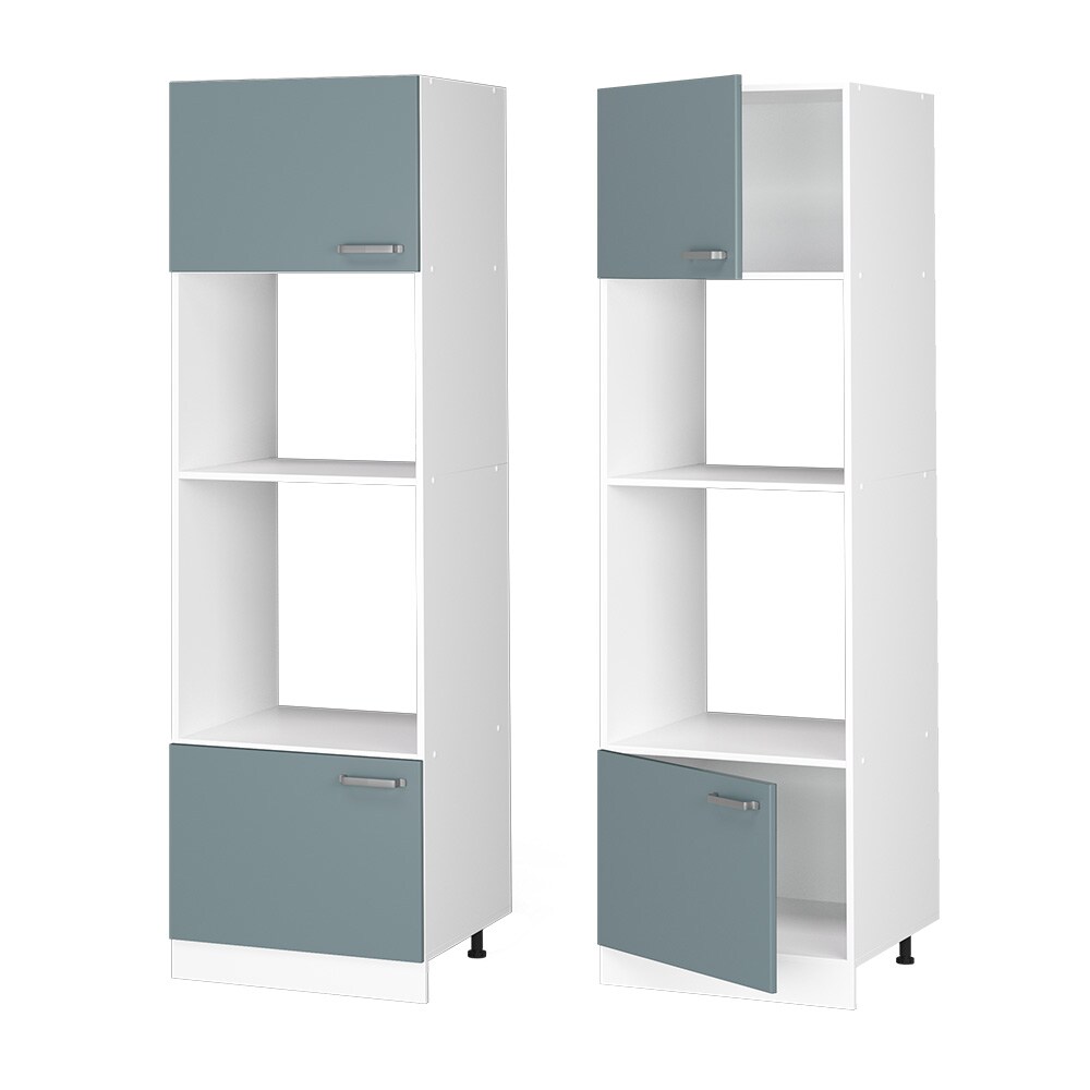 Vicco Mikrowellenschrank Küchenschrank R-Line Solid Weiß Blau Grau 60 cm modern