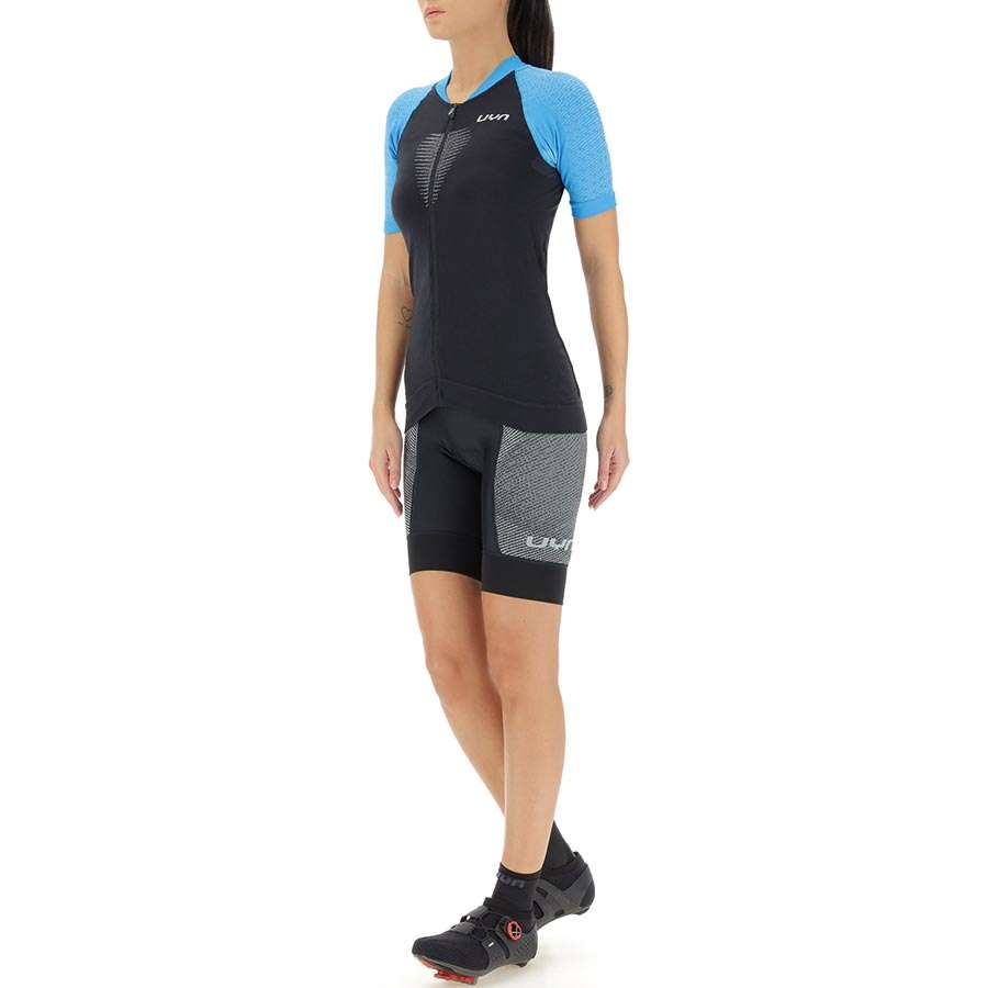 UYN Granfondo Fietsshirt Korte Mouwen Zwart/Blauw Dames