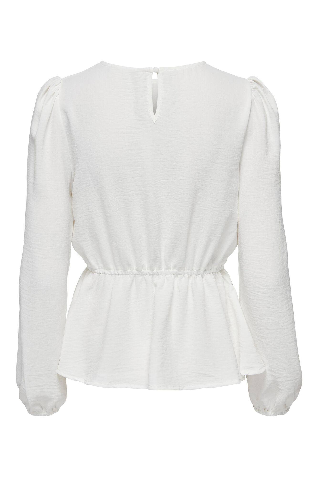Blusa de mangas compridas e gola redonda