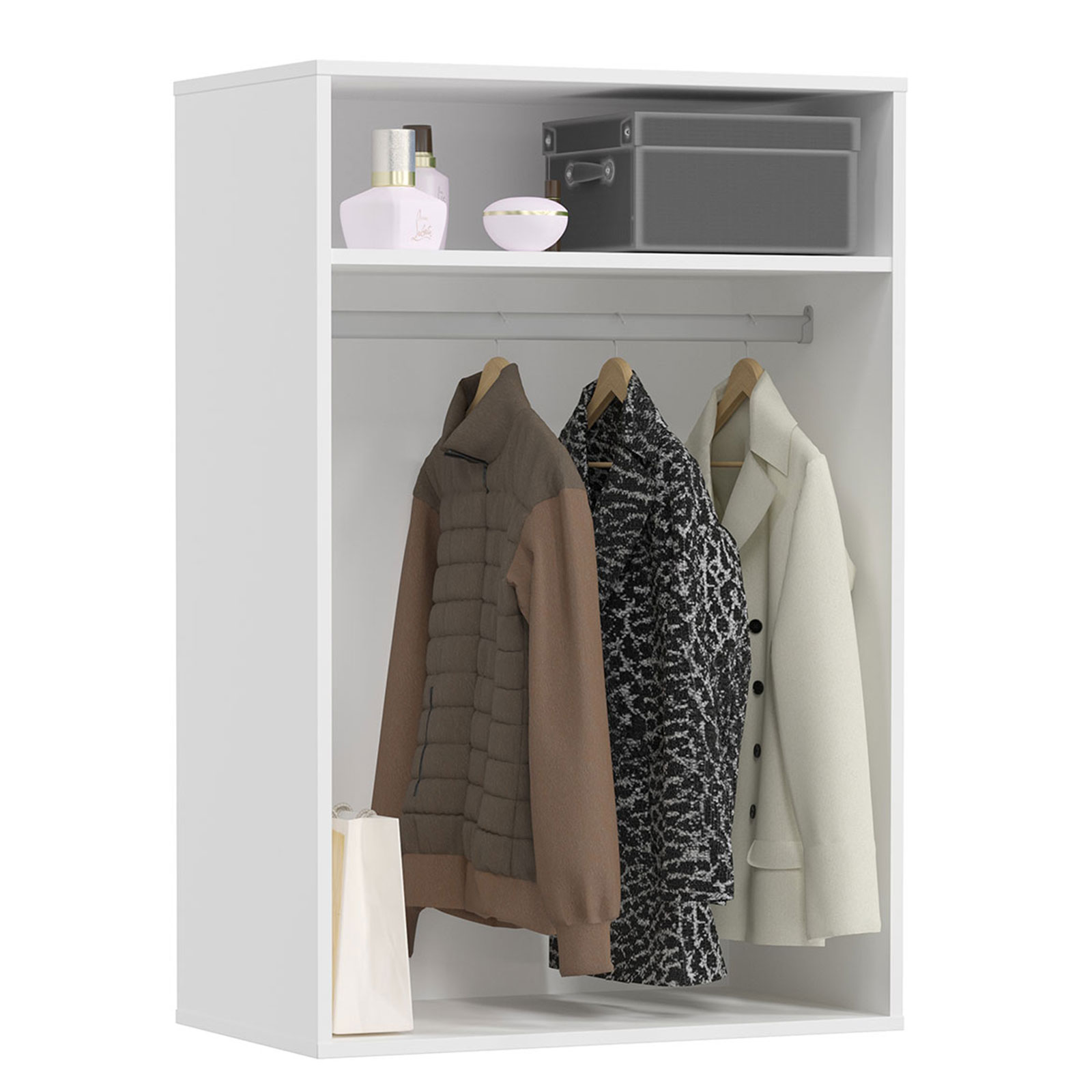 Garderobenaufsatz MOVER - weiß - 68x105 cm