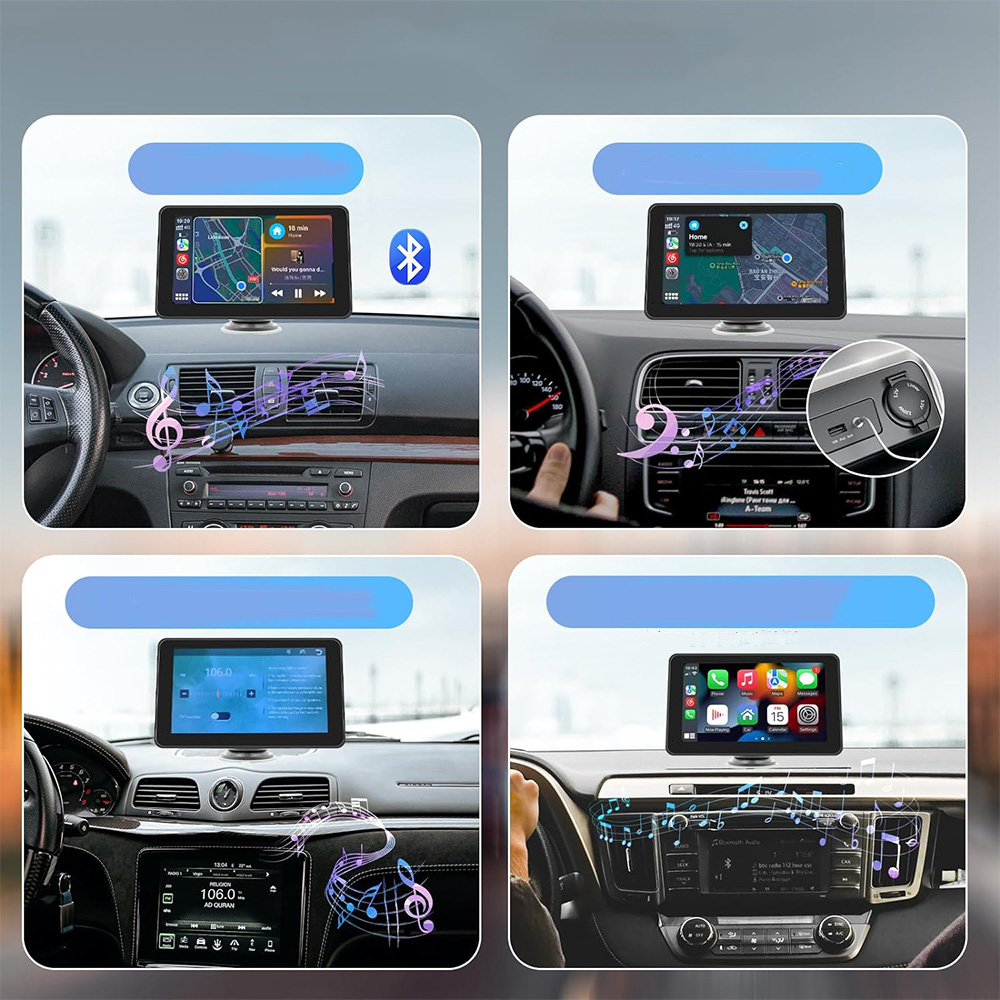(190x110mm) Digitales Auto Radio FM Audio Transmitter Bluetooth MP5 Player mit 7