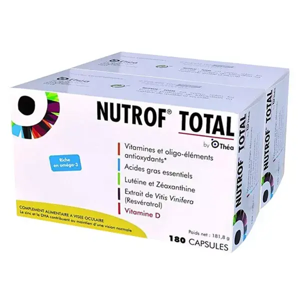 Théa Nutrof Total Pack com 2 x 180 cápsulas