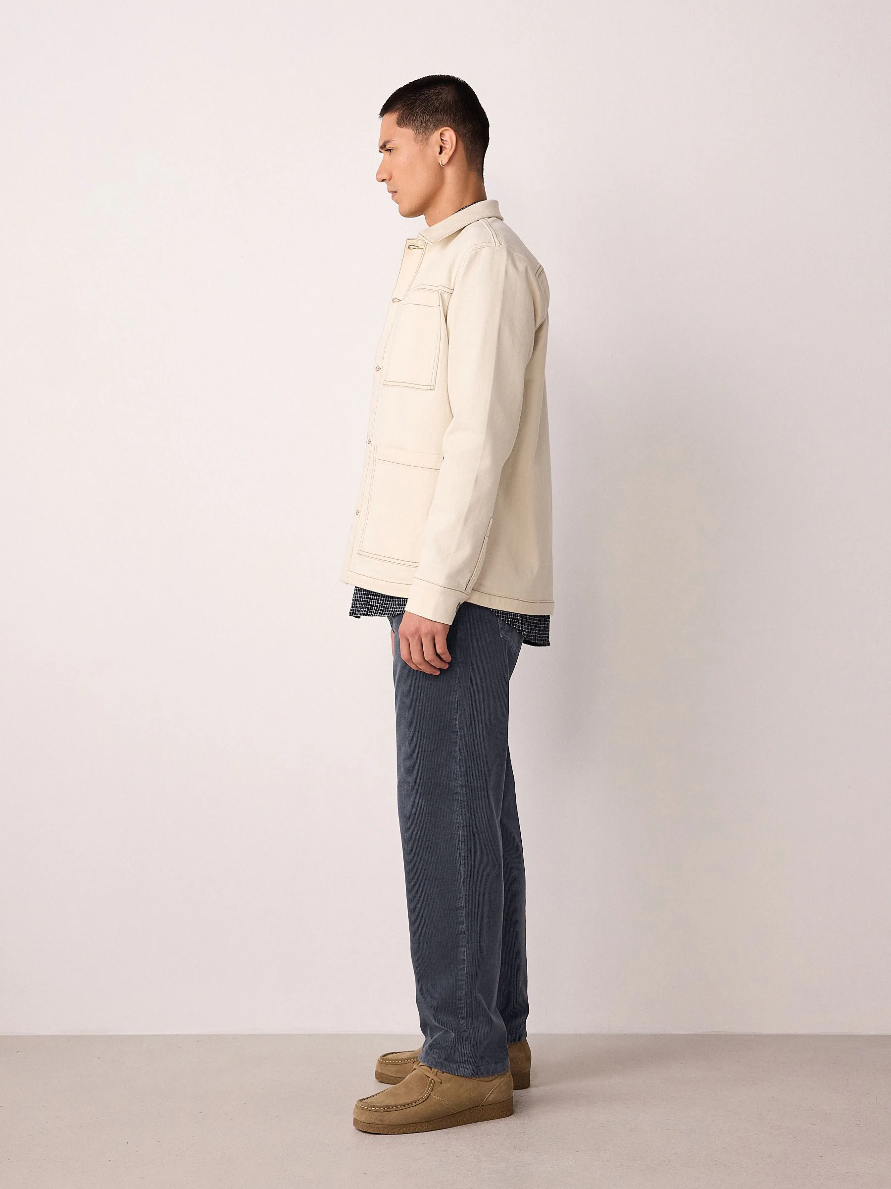 Blauw - Corduroy 5 Pocket Stretch Trousers