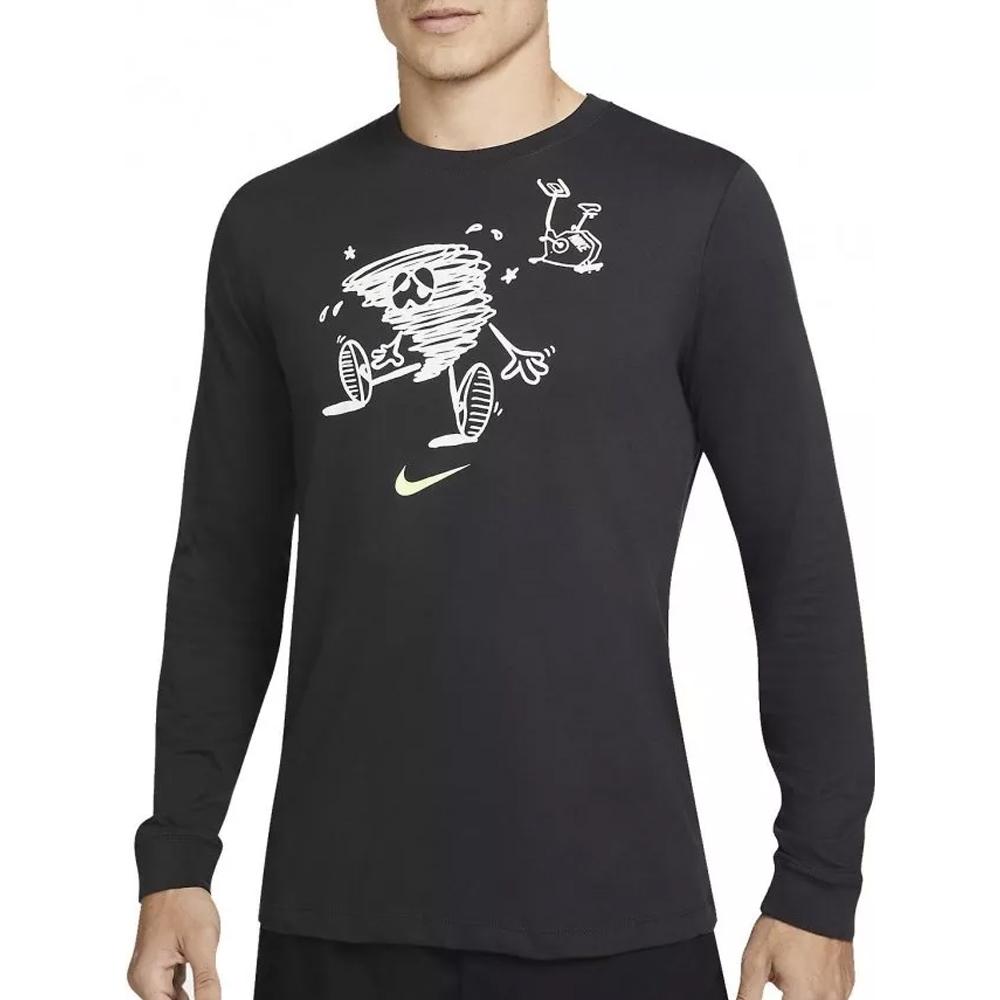 Nike T-shirt Manches Longues Noires Homme Nike Humor