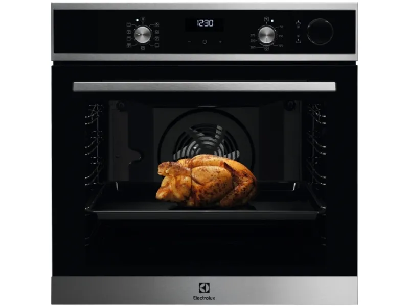 Electrolux SteamCrisp 700 EOC5E70X - Ovn - til indbygning - niche - bredde: 56 cm - dybde: 55 cm - højde: 57.8 cm - med selv-rengøring - Klasse A - rustfrit stål