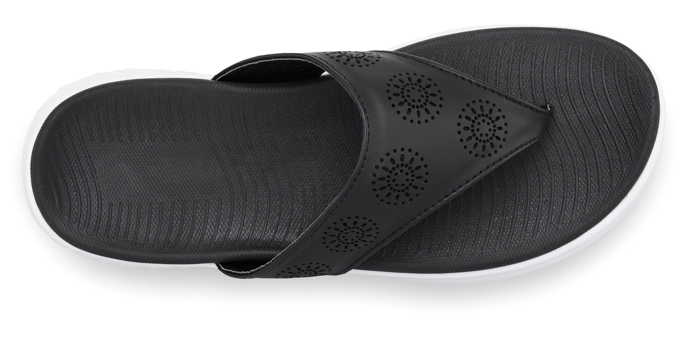Vivance Zehentrenner  Pantolette mit Cut-Out-Muster VEGAN
