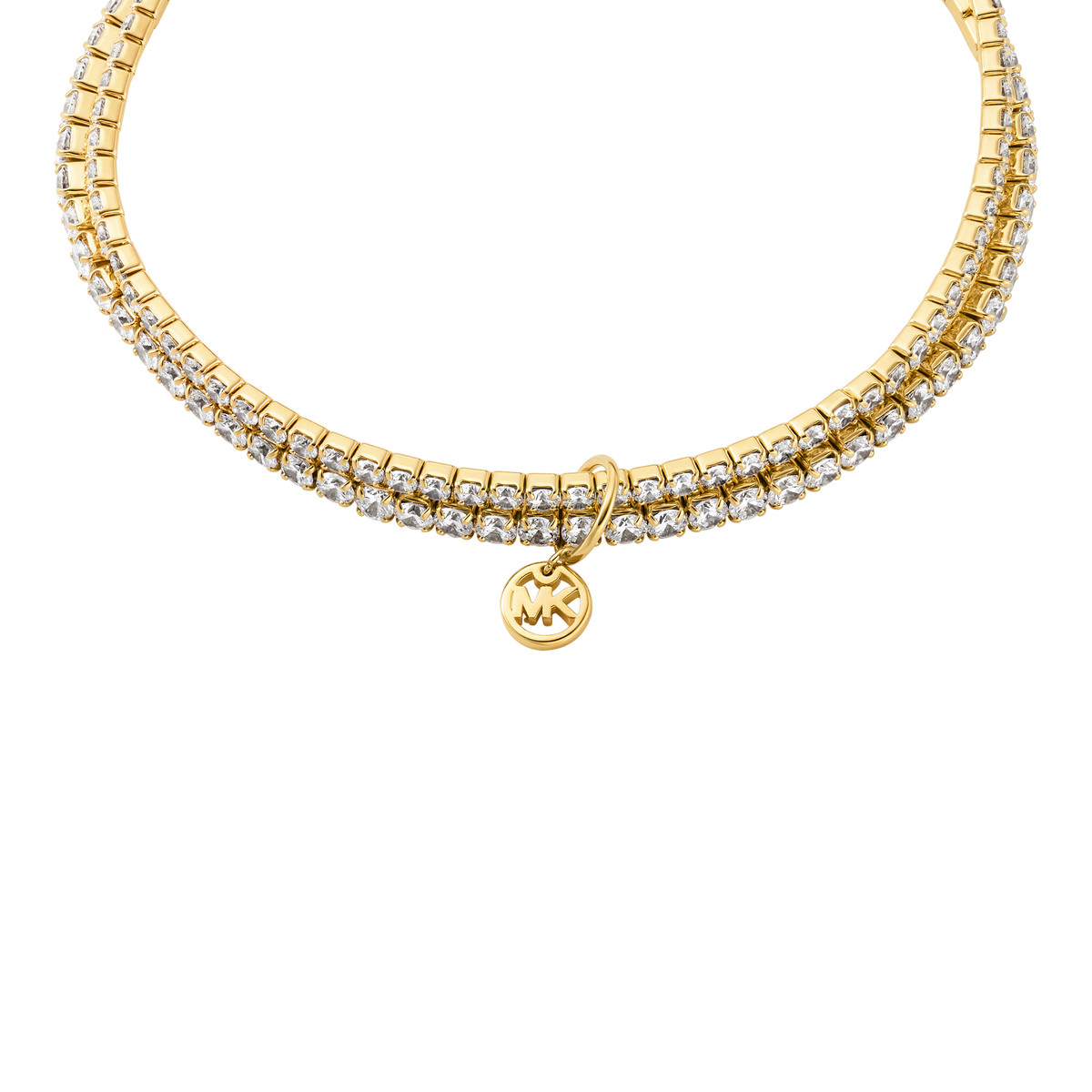 Bracelet MICHAEL KORS laiton doré jonc zirconias