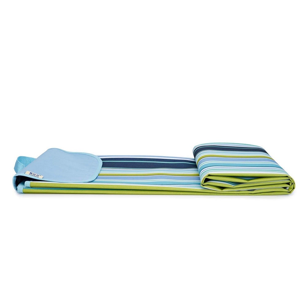 (200x220cm) Wasserfeste Outdoor Picknick Decke mit Tragegriff - Blau / Grün
