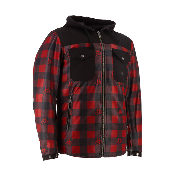 Helstons - Blouson Wood Air - mesh Noir / Rouge / Gris