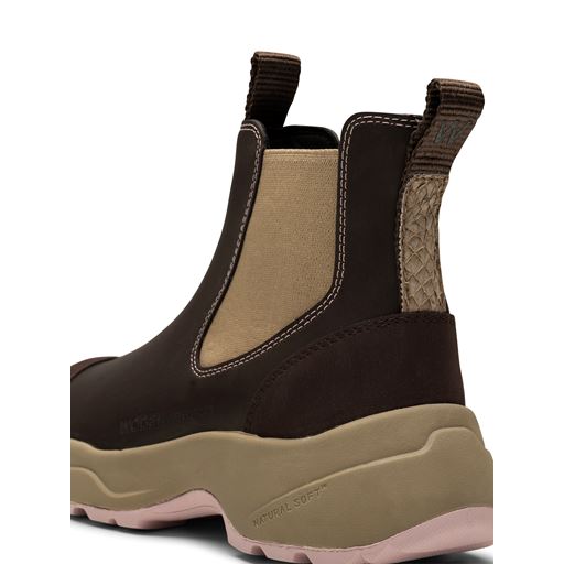 Woden Siri Waterproof Støvle, Chocolate/Light Lilac, 39