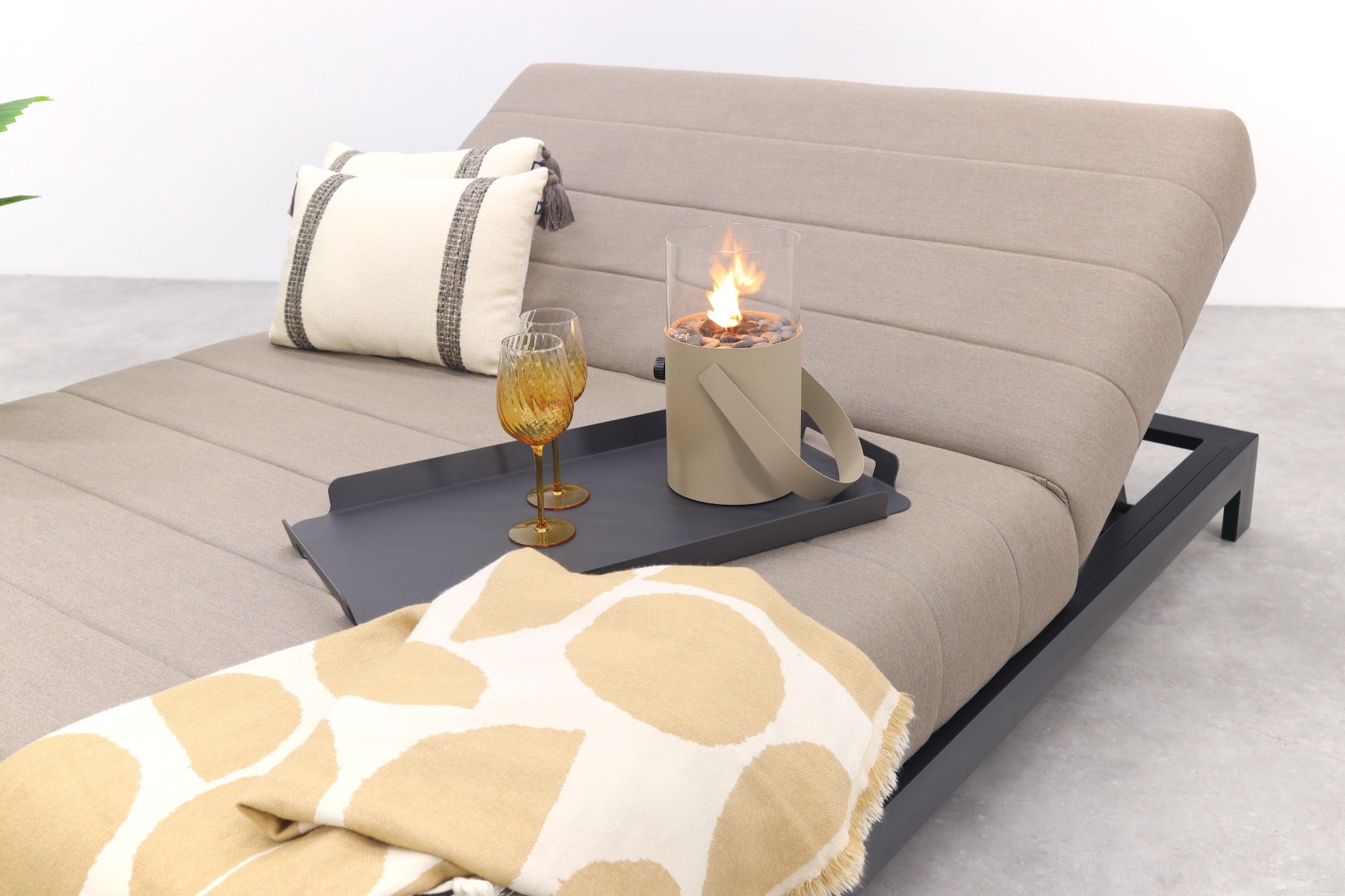 Mexico ligbed - Sunbrella - Taupe - 2 persoons