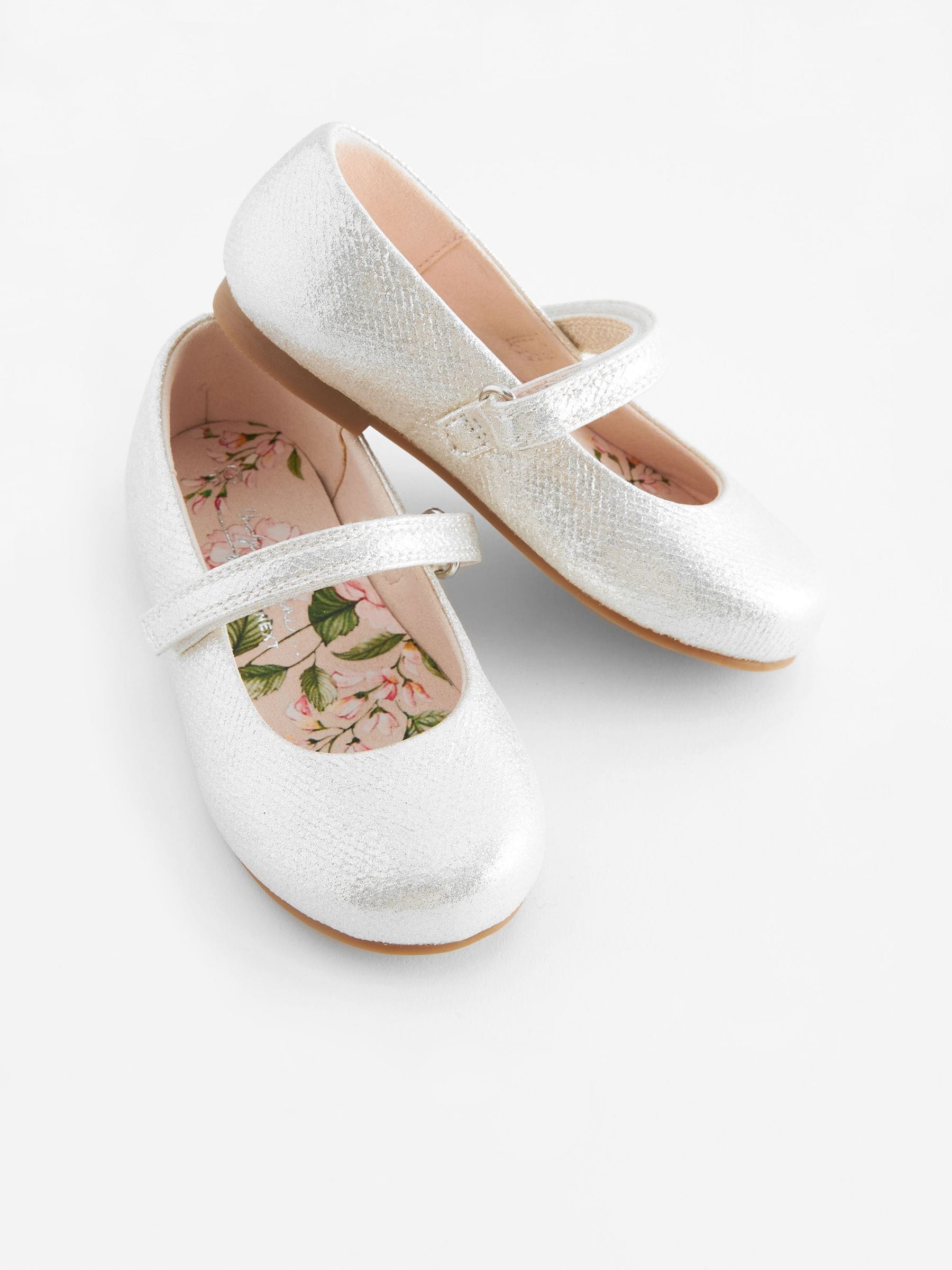 Zilver - Mary Jane gelegenheidsschoenen met klittenbandsluiting